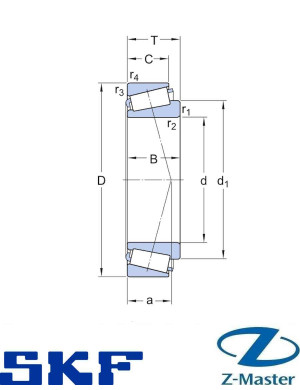 Конический роликоподшипник SKF LM11749/LM11710 (LM11749/710) 17,462×39,878×14,605