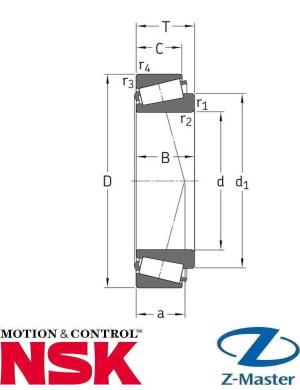 HR32208J конический роликовый подшипник Nachi (40×80×24,75)