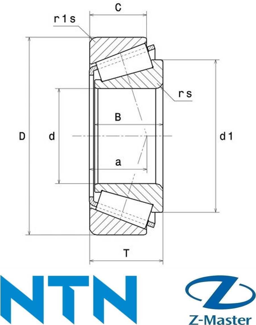 Конический роликоподшипник NTN 4T-LM603049/LM603011 45,242×77,788×19,842