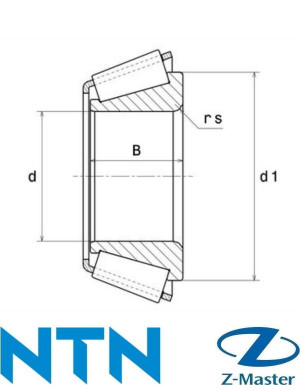 Конус конического подшипника NTN 4T-HM81649 (81649) 15,987×21,001×47