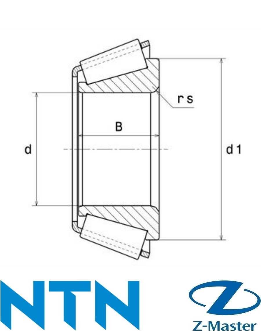 Конус конического подшипника NTN 4T-HM81649 (81649) 15,987×21,001×47