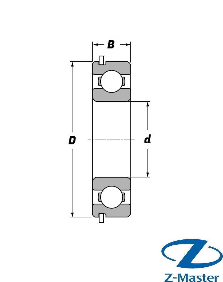 Подшипник 63/28NR NSK — радиальный 28×68×18, стопорное кольцо NR