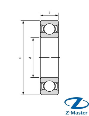 Подшипник 6003ZC3 NTN — радиальный 17×35×10, шайба Z, зазор C3