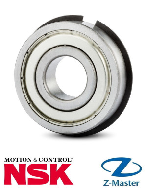 Радиальный шариковый подшипник 6203ZZNR NSK 17×40×12, ZZ + NR