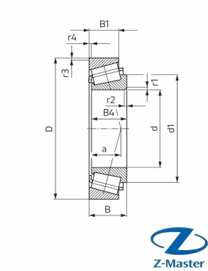 30203 конический роликовый подшипник TIMKEN (17×40×13,25)