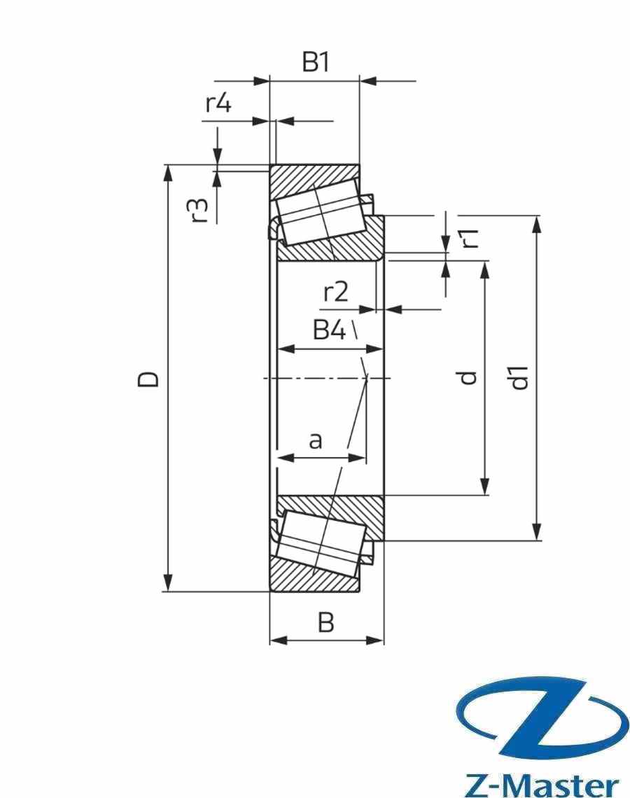 30203 конический роликовый подшипник TIMKEN (17×40×13,25)