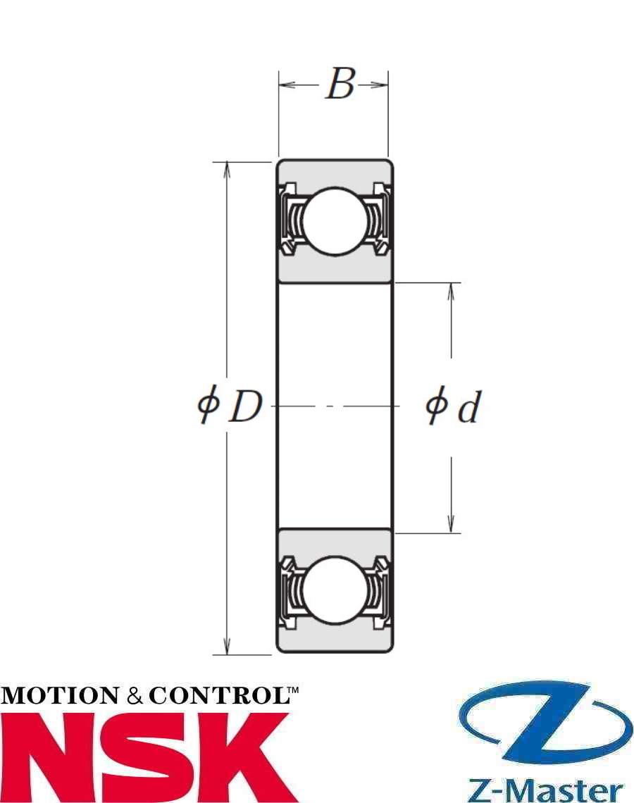 Радиальный шариковый подшипник 6312DDUC3E NSK 60×130×31, 2RS C3