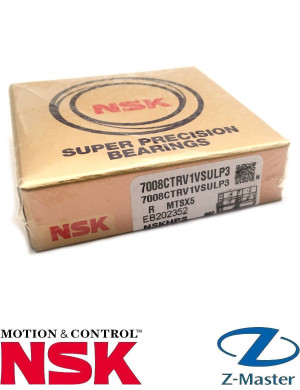 NSK 7008CTRV1VSULP3 подшипник P3 с уплотнениями (40×68×15)
