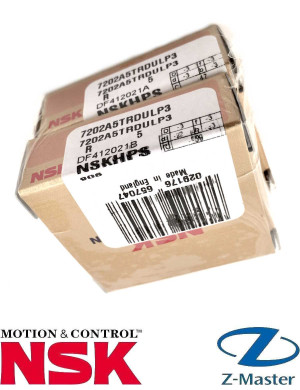 Комплект шпиндельных подшипников (DU) NSK 7202A5TRDULP3, P4, 15×35×11, 25°, L