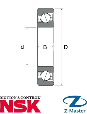 NSK 7008CTRDULP3 комплект для шпинделей P3 (40×68×15)