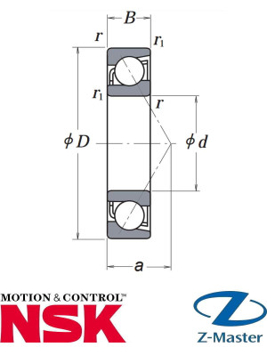 Подшипник NSK 7207CTRSULP3 - прецизионный 35×72×17, 15°
