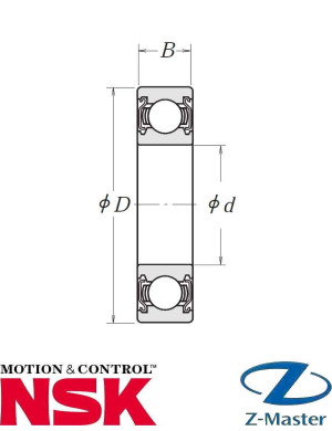 Подшипник NSK B8-74T12BDDNCXMC3E (8×22×11) — 2RS, C3, N, M
