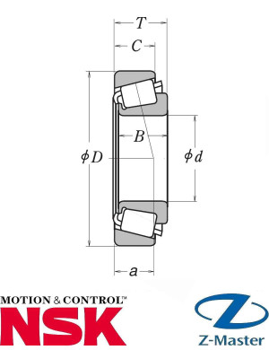 HR32005XJ конический роликовый подшипник NSK (25×47×15)