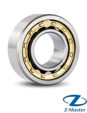 Цилиндрический роликоподшипник NJ306EM Rollway (30×72×19), латунный сепаратор M