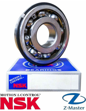 Подшипник 63/28NR NSK — радиальный 28×68×18, стопорное кольцо NR