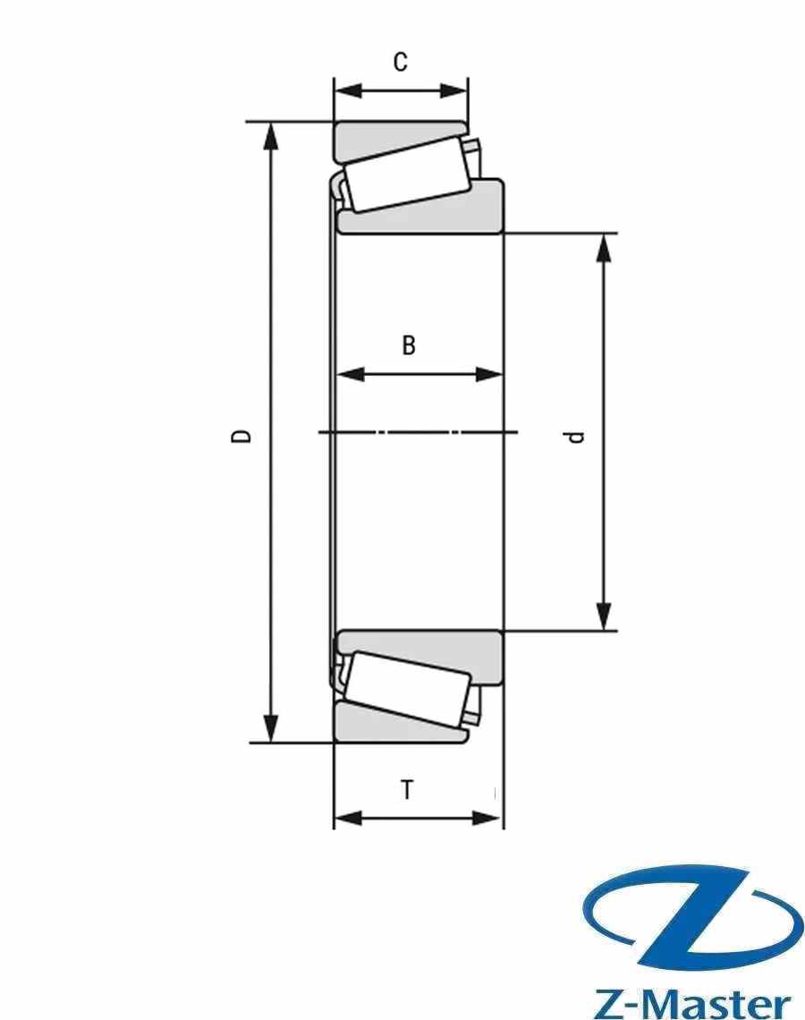 HR32206J конический роликовый подшипник NSK (30×62×21,25)